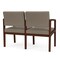 Lesro 2 Seat Tandem Seating W/ No Center Arm, 44 in W 26 in L 31.5 in H, Lenox Series LW2101 - alternate 2